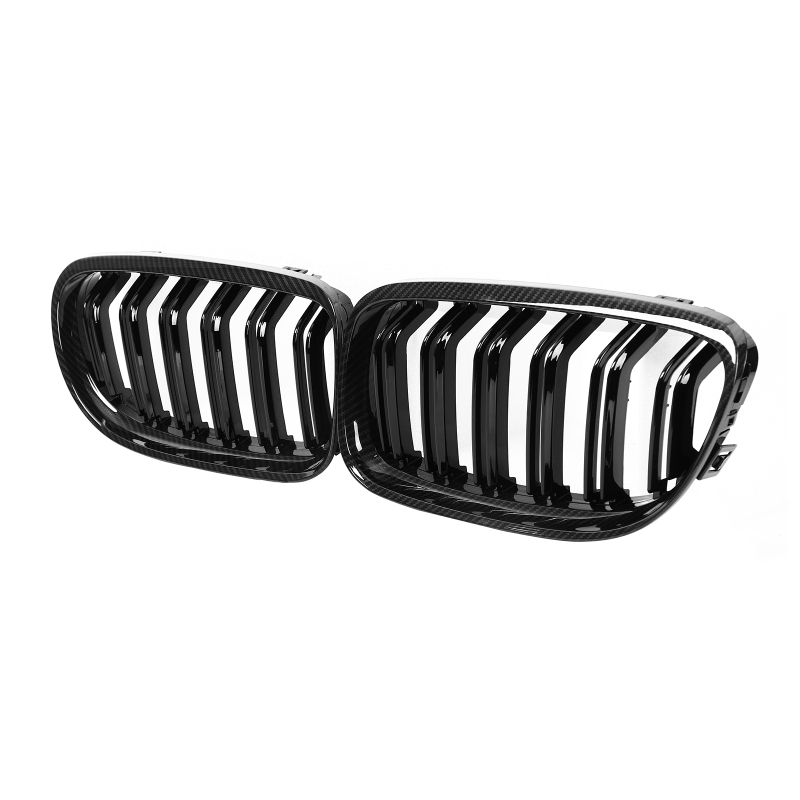 Nieren Grill Carbon Look Doppelsteg passend für BMW 3er E90 E91 Facelift