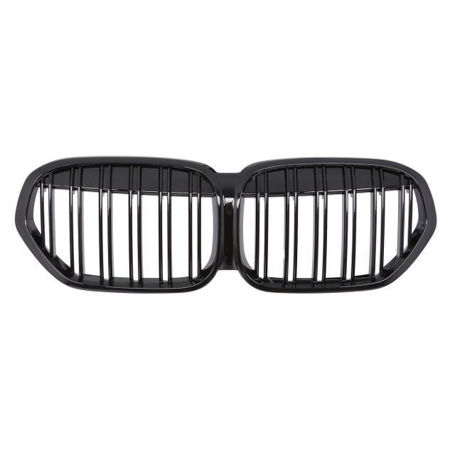 Nieren Grill glanz Schwarz Doppelsteg passend für BMW X1 F48 Facelift