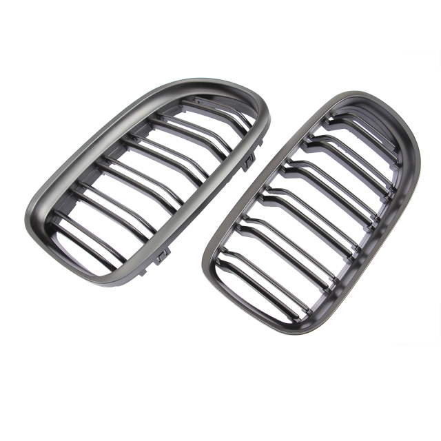Nieren Grill matt Schwarz Doppelsteg passend für BMW 3er E90 E91 Facelift