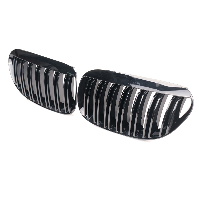 Nieren Grill glanz Schwarz Doppelsteg passend für BMW 6er E63 E64