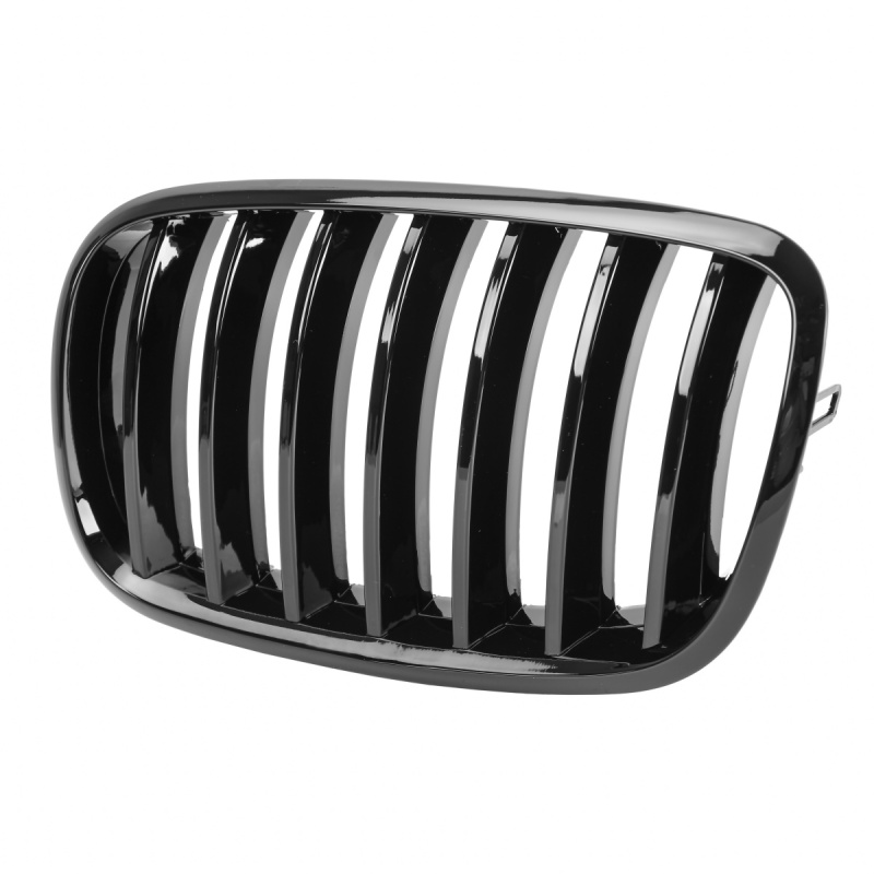 Nieren Grill glanz Schwarz Einzelsteg passend für BMW X5 E70 E71