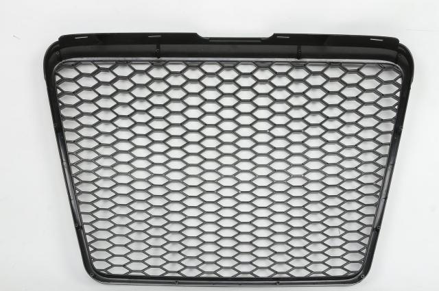 Passt für Audi A6 C6 Waben Grill Kühlergrill Front Grill Schwarz Glanz 08-11