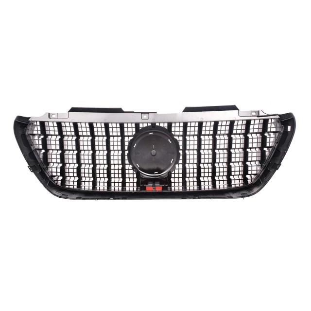 Kühlergrill glanz Schwarz GT Panamericana passend für Mercedes Sprinter W907 mit Netz