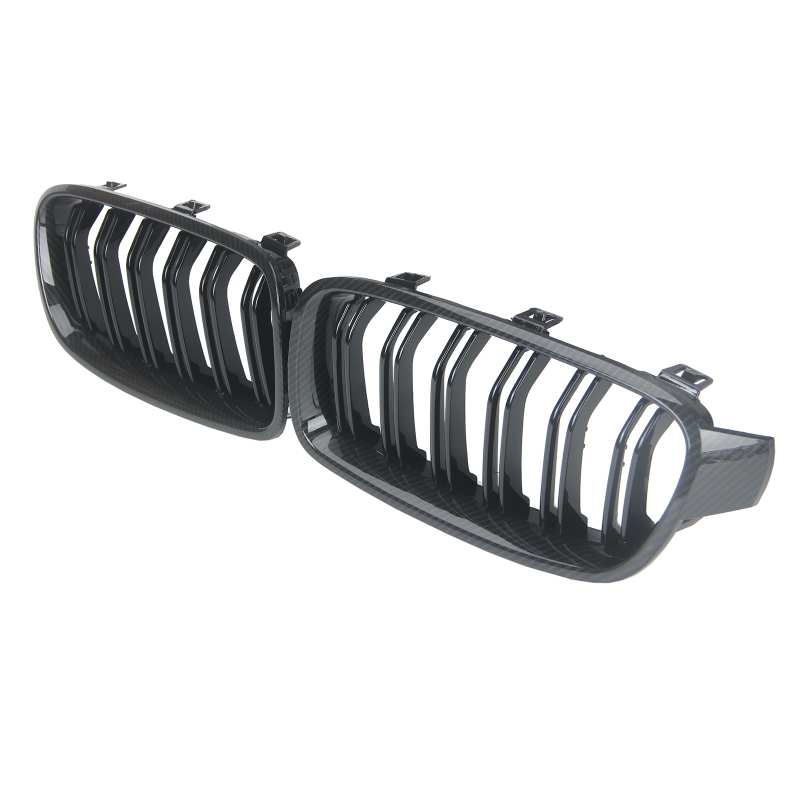 Nieren Grill Carbon Look Doppelsteg passend für BMW 3er F30 F31