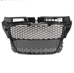 Passt für Audi A3 8P Waben Grill Kühlergrill Front Grill Schwarz Glanz bj. ab 08