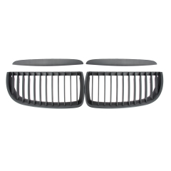 Nieren Grill matt Schwarz Einzelsteg passend für BMW 3er E90 E91 Vorfacelift