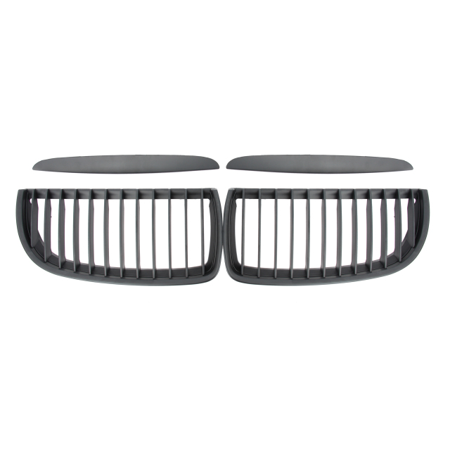 Nieren Grill matt Schwarz Einzelsteg passend für BMW 3er E90 E91 Vorfacelift