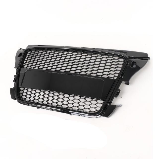 Passt für Audi A3 8P Waben Grill Kühlergrill Front Grill Schwarz Glanz bj. ab 08
