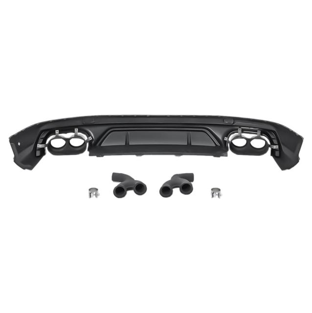 Passt für Audi Q5 FY S-Line Paket 16-20 SQ5 Style Heckdiffusor Schwarz Endrohr