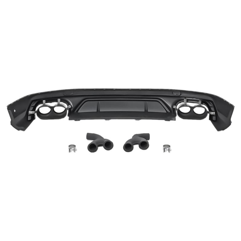 Passt für Audi Q5 FY S-Line Paket 16-20 SQ5 Style Heckdiffusor Schwarz Endrohr