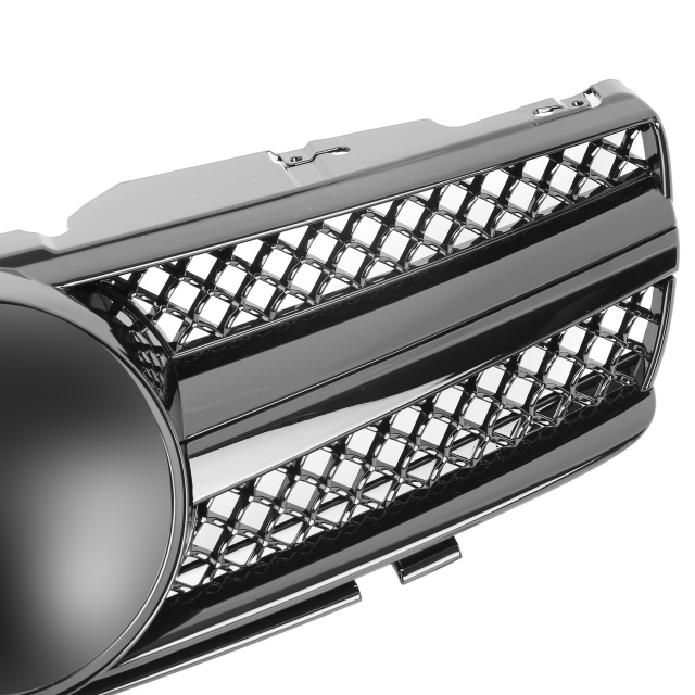 Kühlergrill glanz Schwarz AMG Look passend für Mercedes SL R230 Vorfacelift