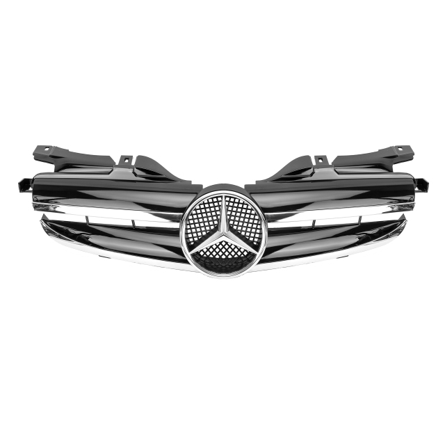 Kühlergrill glanz Schwarz Chrom AMG Look passend für Mercedes SLK R170