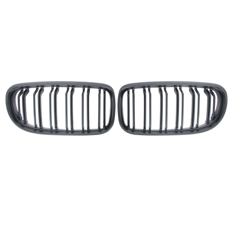 Nieren Grill matt Schwarz Doppelsteg passend für BMW 3er E90 E91 Facelift