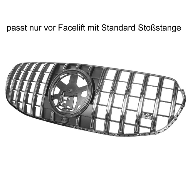 Kühlergrill Chrom GT Panamericana passend für Mercedes GLE V167 C167 Facelift