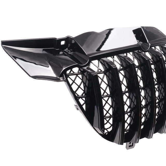 Kühlergrill glanz Schwarz GT Panamericana Grill Passend für Mercedes-Benz Sprinter W906 Vorfacelift Bj. bis 08.2013 mit Netz