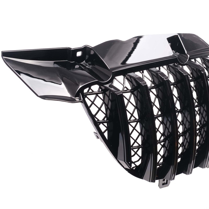 Kühlergrill glanz Schwarz GT Panamericana Grill Passend für Mercedes-Benz Sprinter W906 Vorfacelift Bj. bis 08.2013 mit Netz
