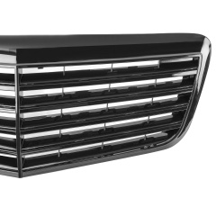 Kühlergrill glanz Schwarz Classic passend für Mercedes E-Klasse W211 S211 VF211 Facelift