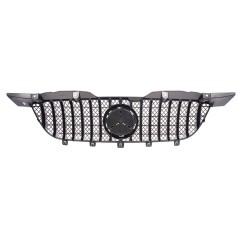 Kühlergrill glanz Schwarz GT Panamericana Grill Passend für Mercedes-Benz Sprinter W906 Vorfacelift Bj. bis 08.2013 mit Netz