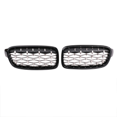 Nieren Grill Schwarz Chrom Mesh-Design passend für BMW 3er F30 F31