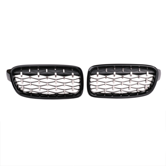Nieren Grill Schwarz Chrom Mesh-Design passend für BMW 3er F30 F31