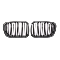 Nieren Grill Carbon Look Doppelsteg passend für BMW 3er E46 Vorfacelift