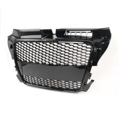 Passt für Audi A3 8P Waben Grill Kühlergrill Front Grill Schwarz Glanz bj. ab 08