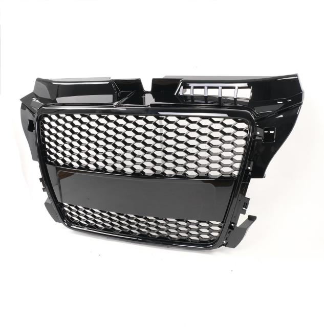 Passt für Audi A3 8P Waben Grill Kühlergrill Front Grill Schwarz Glanz bj. ab 08