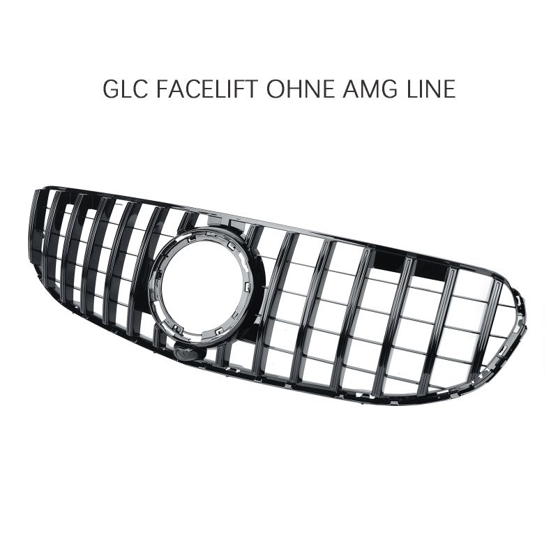 Kühlergrill glanz Schwarz GT Panamericana passend für Mercedes GLC X253 C253 Facelift