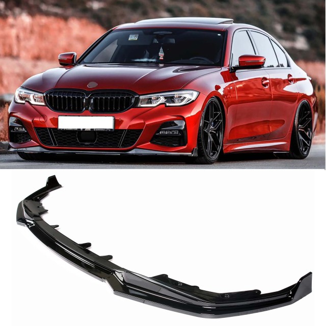 Spoilerlippe Frontlippe GLANZ SCHWARZ für BMW 3er G20 G21