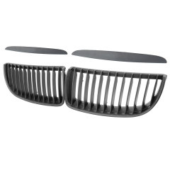 Nieren Grill matt Schwarz Einzelsteg passend für BMW 3er E90 E91 Vorfacelift