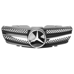 Kühlergrill glanz Schwarz Chrom AMG Look passend für Mercedes SL R230 Vorfacelift
