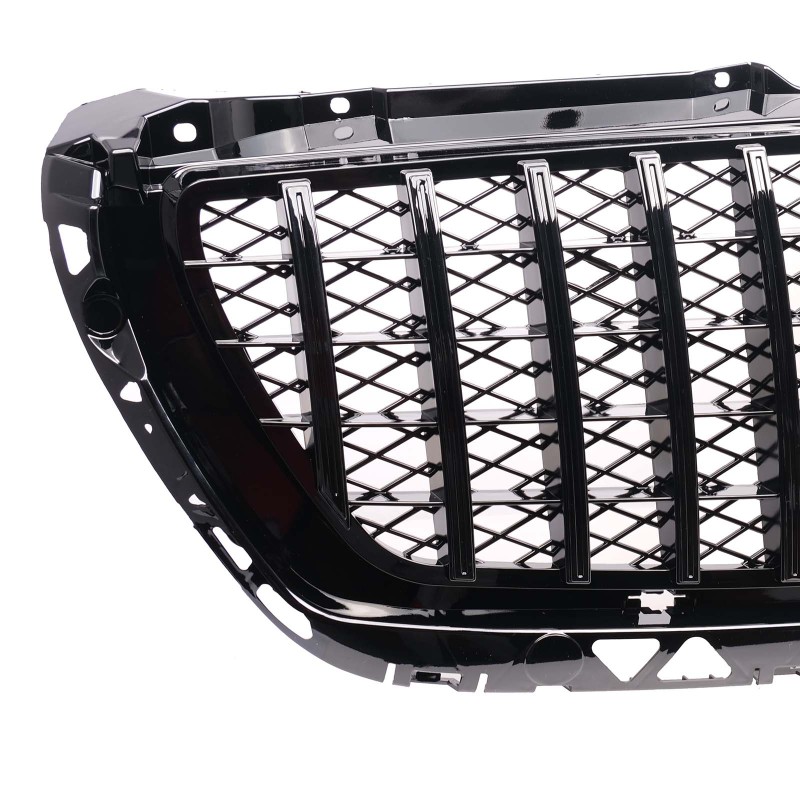 Kühlergrill glanz Schwarz GT Panamericana Grill Passend für Mercedes-Benz Sprinter W906 Facelift Bj. ab 08.2013 mit Netz