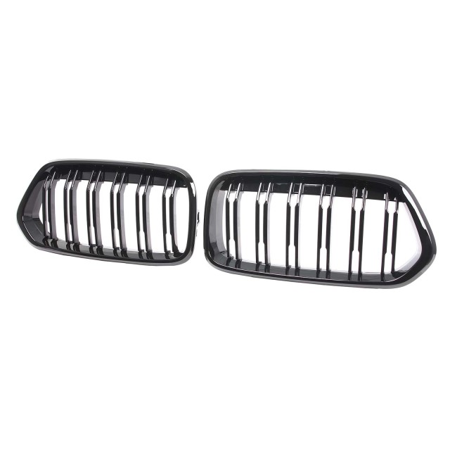 Nieren Grill glanz Schwarz Doppelsteg passend für BMW X2 F39