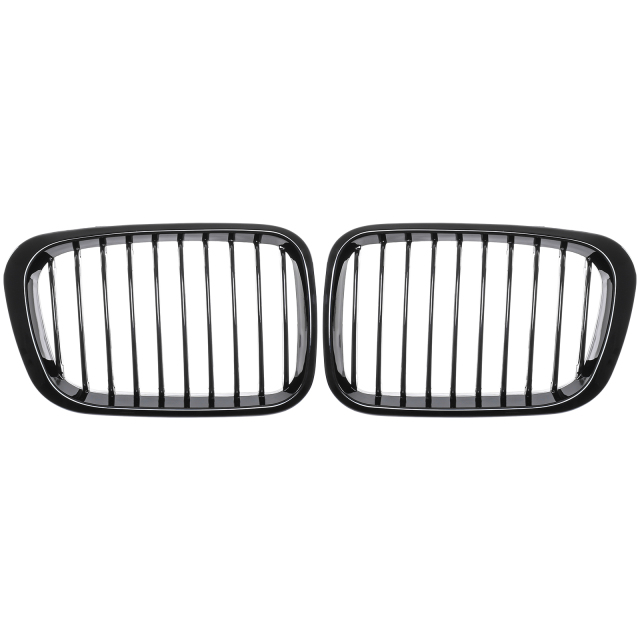 Nieren Grill glanz Schwarz Einzelsteg passend für BMW 3er E46 Vorfacelift