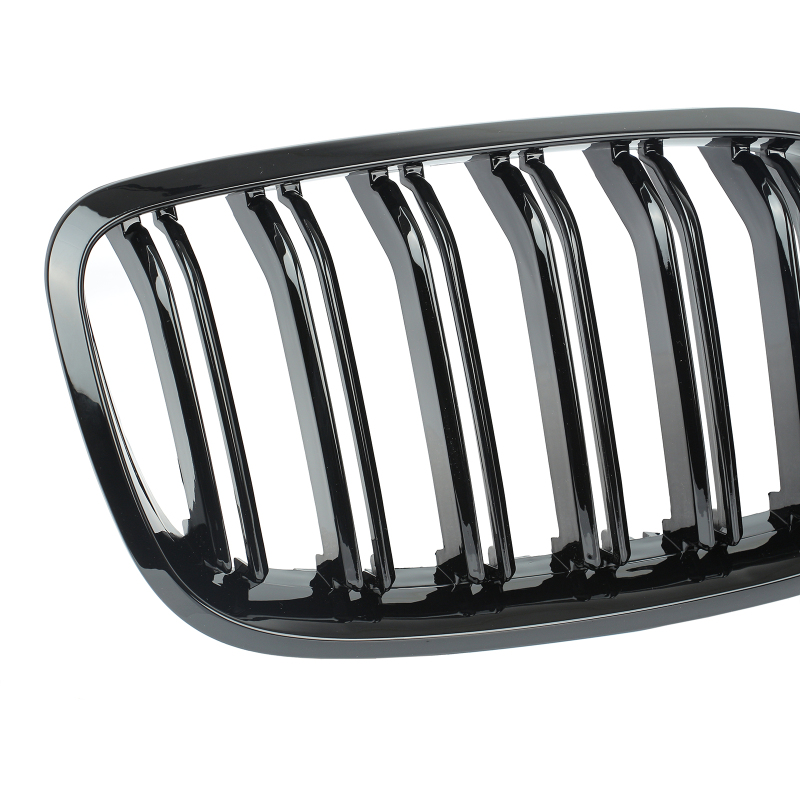 Nieren Grill glanz Schwarz Doppelsteg passend für BMW X5 E70 E71