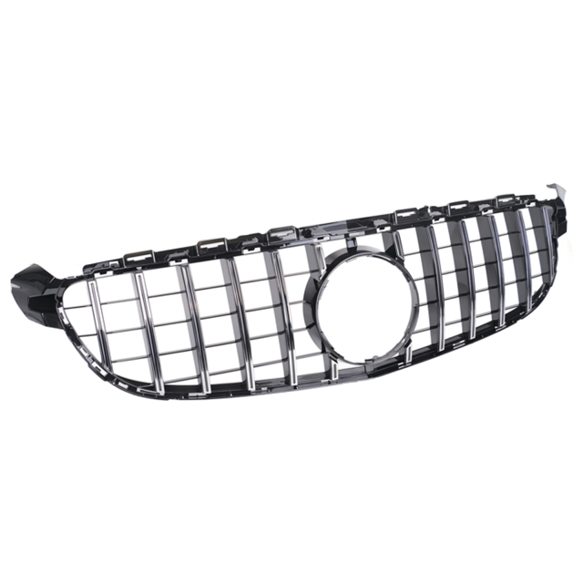 Kühlergrill Chrom GT Panamericana passend ohne Kamera für Mercedes C-Klasse W205 C63 Vorfacelift