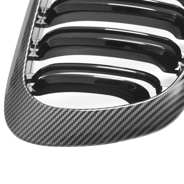 Nieren Grill Carbon Look Doppelsteg passend für BMW 3er Coupe E46 Vorfacelift