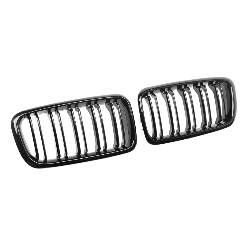 Nieren Grill glanz Schwarz Doppelsteg passend für BMW 7er E38