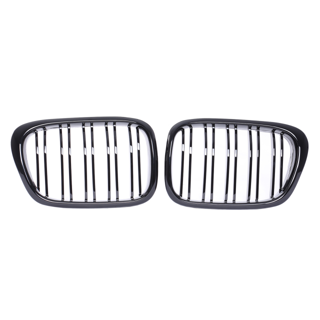 Nieren Grill glanz Schwarz Doppelsteg passend für BMW 5er E39