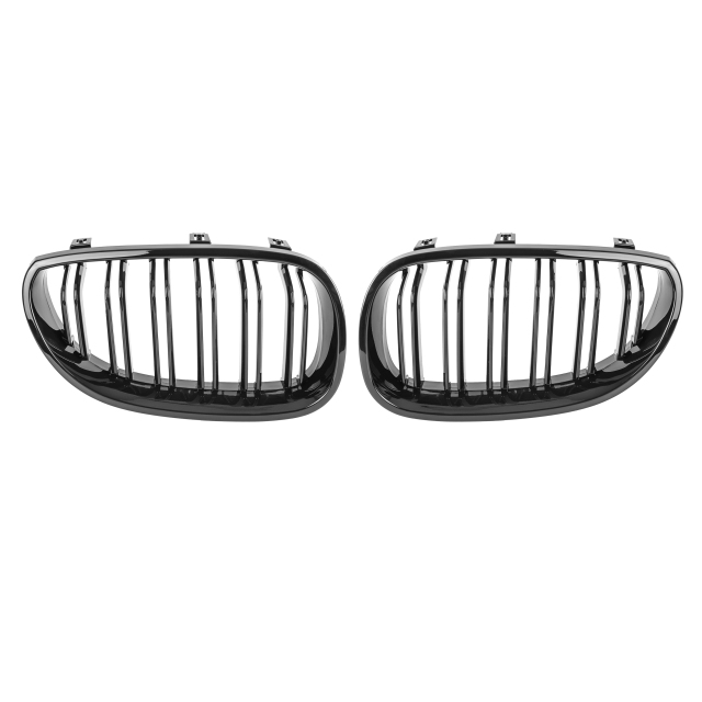 Nieren Grill glanz Schwarz Doppelsteg passend für BMW 5er E60 E61