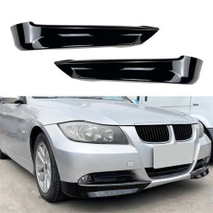 Spoilerlippe Frontlippe GLANZ SCHWARZ für BMW 3er E90 E91 2005-2008 OHNE M PAKET
