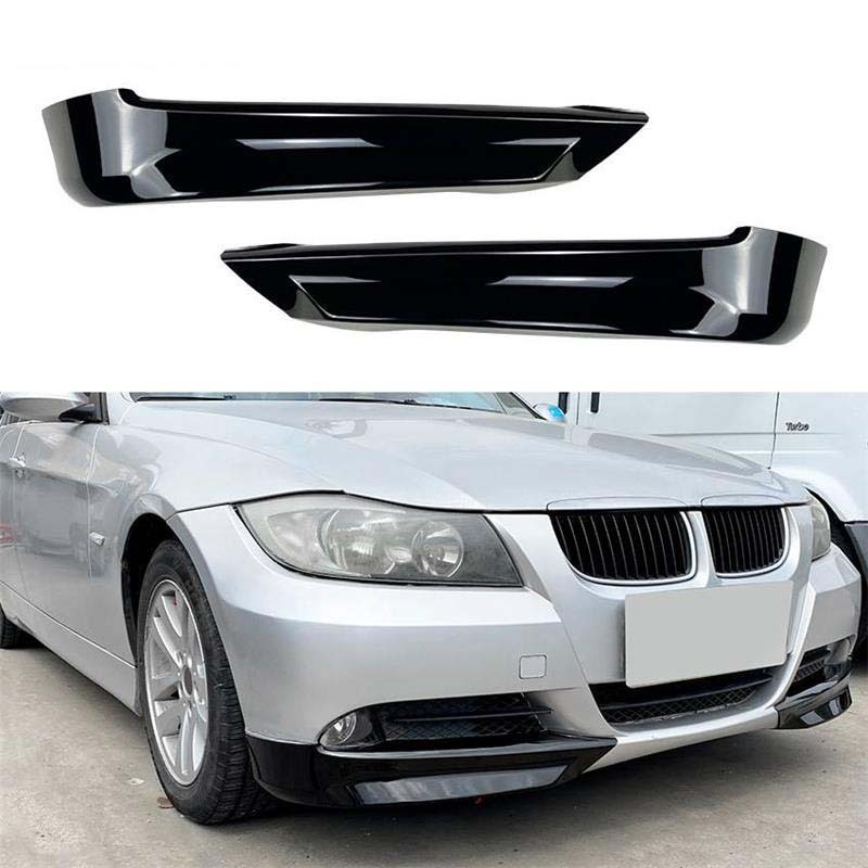 Spoilerlippe Frontlippe GLANZ SCHWARZ für BMW 3er E90 E91 2005-2008 OHNE M PAKET