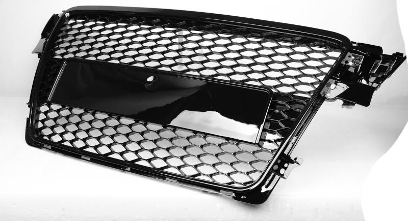 Passt für Audi A4 B8 Waben Grill Kühlergrill Front Grill Schwarz Glanz 07-12