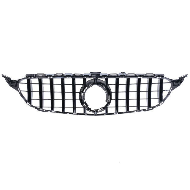 Kühlergrill Chrom GT Panamericana passend ohne Kamera für Mercedes C-Klasse W205 S205 C205 A205 Facelift