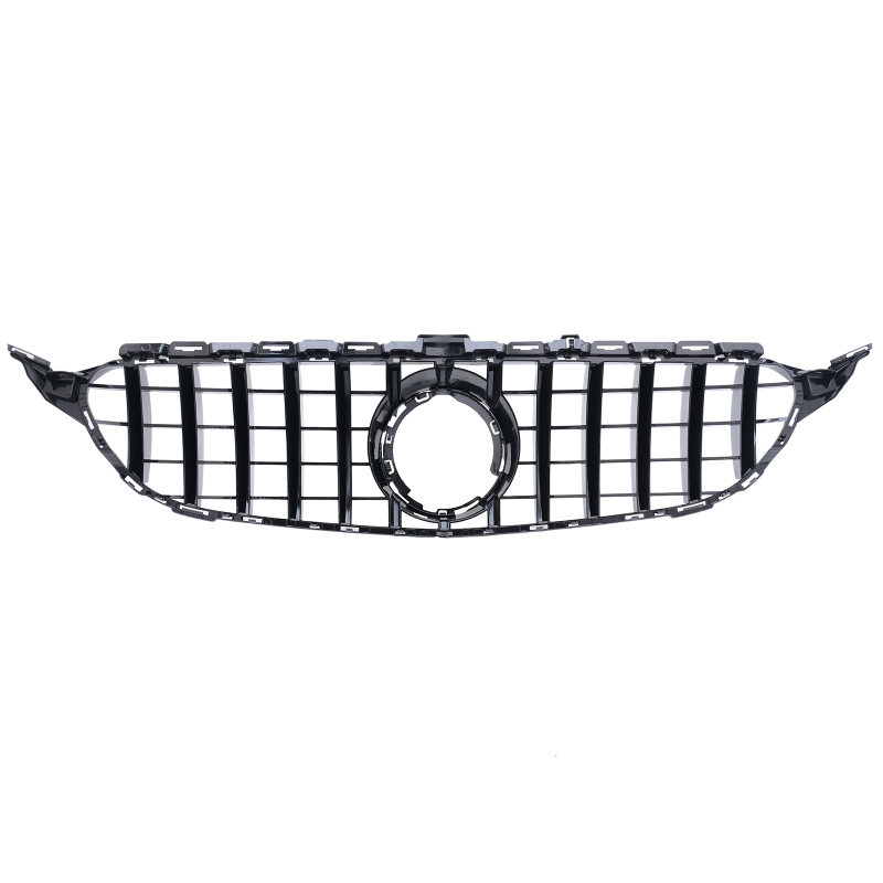 Kühlergrill Chrom GT Panamericana passend ohne Kamera für Mercedes C-Klasse W205 S205 C205 A205 Facelift