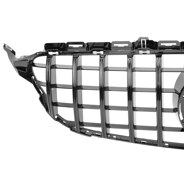 Kühlergrill glanz Schwarz GT Panamericana passend für Mercedes C-Klasse W205 S205 C205 A205 Facelift