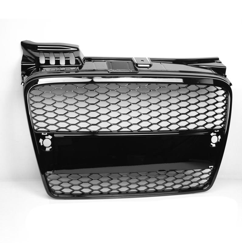 Passt für Audi A4 B7 Waben Grill Kühlergrill Front Grill Schwarz Glanz 05-08
