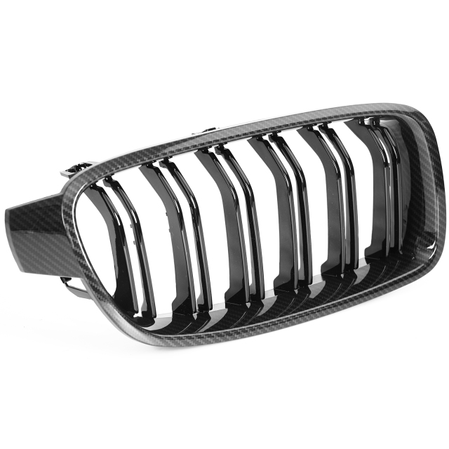 Nieren Grill Carbon Look Doppelsteg passend für BMW 3er F30 F31