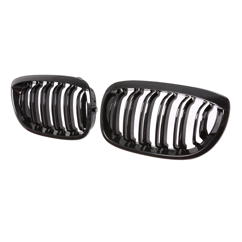 Nieren Grill glanz Schwarz Doppelsteg passend für BMW 3er Coupe E46 Facelift