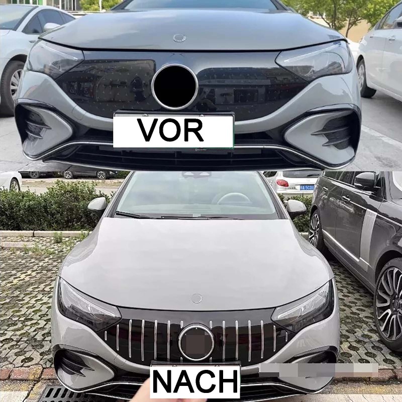 Kühlergrill Chrome Schwarz GT Panamericana passend für Den Mercedes EQE W295 V295